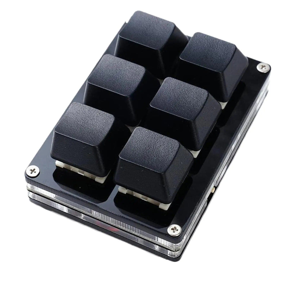 Planet Gates 3 mode TypeC Black / China RGB 6Keys USB Programming Macro Custom Keyboard Copy Paste Mini Button For Photoshop Gaming Keypad Mechanical Macropad