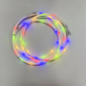 Planet Gates 3 Modes Dog Luminou Charge Collar Led Usb Cat Silicone Colorful Collar Detachable Night Glow Pet Loss Prevention Dog Accessories