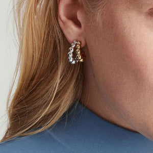 Planet Gates 3 Pair/set Dainty Gold Color Geometric Circle Small Hoop Earrings for Women Statement Beads Twist Huggie Earring Fashion Jewelry