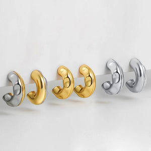 Planet Gates 3 Pair/set Dainty Gold Color Geometric Circle Small Hoop Earrings for Women Statement Beads Twist Huggie Earring Fashion Jewelry