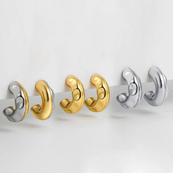 Planet Gates 3 Pair/set Dainty Gold Color Geometric Circle Small Hoop Earrings for Women Statement Beads Twist Huggie Earring Fashion Jewelry