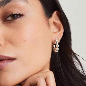 Planet Gates 3 Pair/set Dainty Gold Color Geometric Circle Small Hoop Earrings for Women Statement Beads Twist Huggie Earring Fashion Jewelry