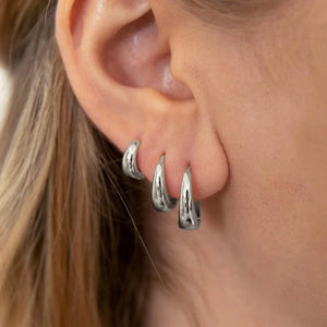 Planet Gates 3 Pairs Chunky Gold Color Hoop Earrings Set for Women Girls 2024 Trend Jewelry Stackable Piercing Dainty Twist Cuff Earring