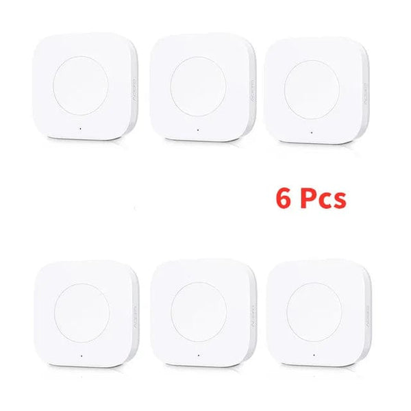 Planet Gates 3 Pcs Aqara Sensor Smart Wireless Mini Switch Key Zigbee Connection Remote One Key Control Button Home Security Mihome Homekit