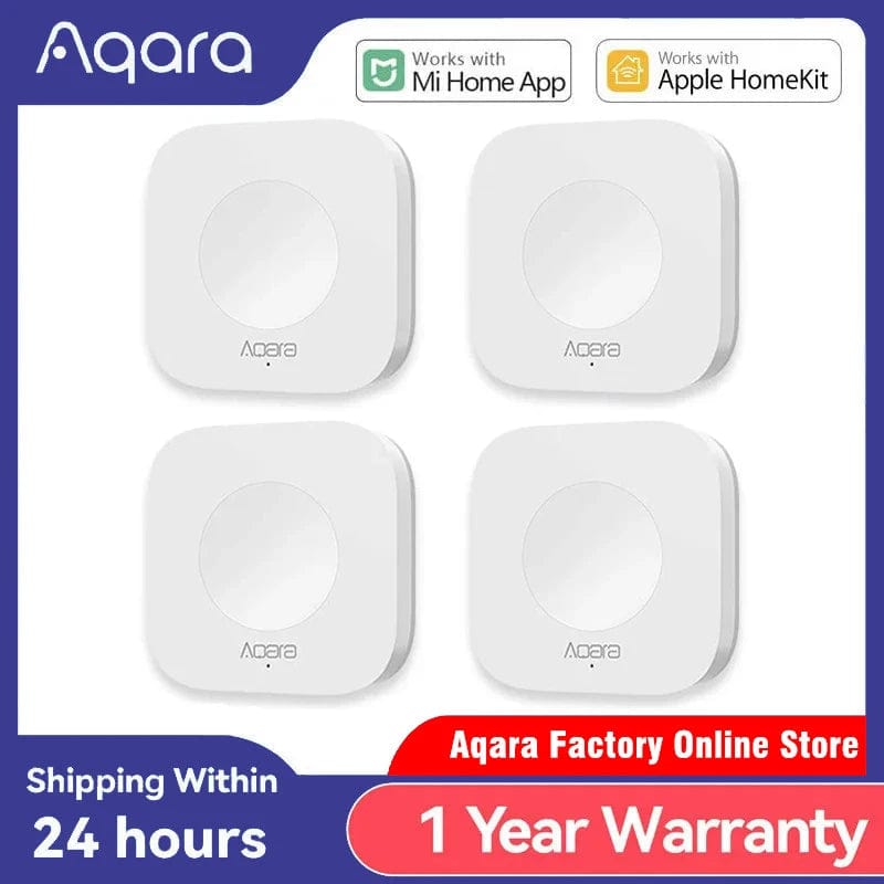 Planet Gates 3 Pcs Aqara Sensor Smart Wireless Mini Switch Key Zigbee Connection Remote One Key Control Button Home Security Mihome Homekit
