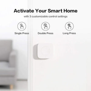 Planet Gates 3 Pcs Aqara Sensor Smart Wireless Mini Switch Key Zigbee Connection Remote One Key Control Button Home Security Mihome Homekit