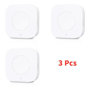 Planet Gates 3 Pcs Aqara Sensor Smart Wireless Mini Switch Key Zigbee Connection Remote One Key Control Button Home Security Mihome Homekit