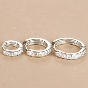 Planet Gates 3 PCS/Set Simple Stainless Steel Crystal Small Hoop Earring Women Tiny Gold Color Cartilage Piercing Earring Minimalism Jewelry