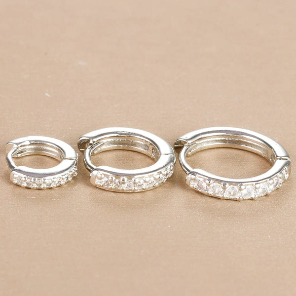 Planet Gates 3 PCS/Set Simple Stainless Steel Crystal Small Hoop Earring Women Tiny Gold Color Cartilage Piercing Earring Minimalism Jewelry