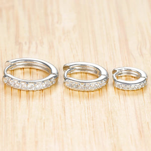 Planet Gates 3 PCS/Set Simple Stainless Steel Crystal Small Hoop Earring Women Tiny Gold Color Cartilage Piercing Earring Minimalism Jewelry