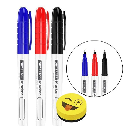 Planet Gates 3 Pens with 1 Eraser / A5 A5 Portable Magic Reusable Whiteboard Notebook Weekly Planner Stylish Office Notebooks Memo Whiteboard with Pen Erasing Clot