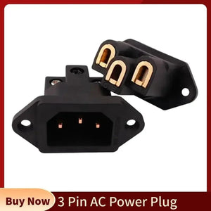 Planet Gates 3 Pin AC Power Plug Connector IEC Inlet Socket Consumer Electronics DIY HIFI Amplifier Electrical Audio Interface Panel Mount