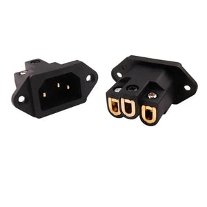 Planet Gates 3 Pin AC Power Plug Connector IEC Inlet Socket Consumer Electronics DIY HIFI Amplifier Electrical Audio Interface Panel Mount