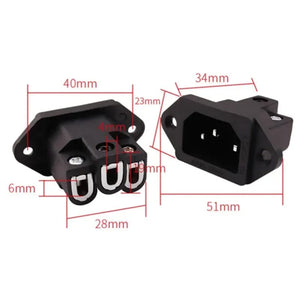 Planet Gates 3 Pin AC Power Plug Connector IEC Inlet Socket Consumer Electronics DIY HIFI Amplifier Electrical Audio Interface Panel Mount