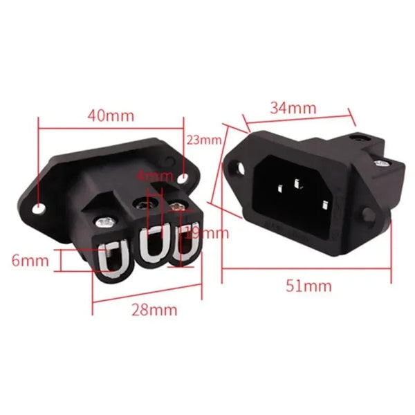 Planet Gates 3 Pin AC Power Plug Connector IEC Inlet Socket Consumer Electronics DIY HIFI Amplifier Electrical Audio Interface Panel Mount