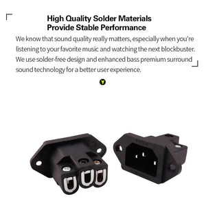 Planet Gates 3 Pin AC Power Plug Connector IEC Inlet Socket Consumer Electronics DIY HIFI Amplifier Electrical Audio Interface Panel Mount