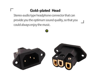 Planet Gates 3 Pin AC Power Plug Connector IEC Inlet Socket Consumer Electronics DIY HIFI Amplifier Electrical Audio Interface Panel Mount