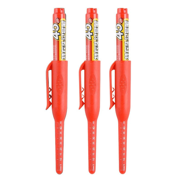 Planet Gates 3 Red 1/3/6pcs 45mm Multi-purpose Long Head Markers Pen Deep Hole Marker Pens for Woodworking Tile Decoration Red/Black/Blue Ink