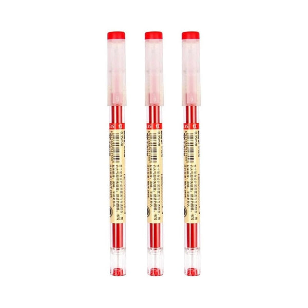 Planet Gates 3 red 12pcs/Lot Japan Fine Point Pen 0.35mm Black Blue Red Ink Gel Pen Ballpoint Pen School Office Student Writing Stationery Supply