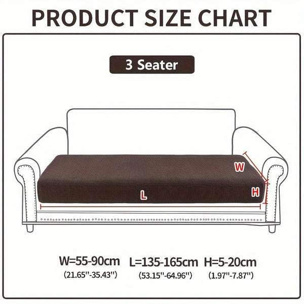 Planet Gates 3 Seater / Coffee Color 1pc Waterproof Elastic Four Seasons Universal Stretch Sofa Cover, Simple Modern Style Non-slip Sofa Slipcover, Living Room Sofa Protector Couch Cover Suitable For Office Home Decor