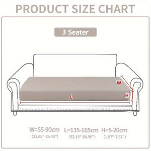 Planet Gates 3 Seater / Creamy White 1pc Waterproof Elastic Four Seasons Universal Stretch Sofa Cover, Simple Modern Style Non-slip Sofa Slipcover, Living Room Sofa Protector Couch Cover Suitable For Office Home Decor