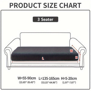 Planet Gates 3 Seater / Dark Gray 1pc Waterproof Elastic Four Seasons Universal Stretch Sofa Cover, Simple Modern Style Non-slip Sofa Slipcover, Living Room Sofa Protector Couch Cover Suitable For Office Home Decor