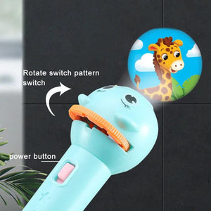Planet Gates 3 slide blue Flashlight Projector for Kids Baby Sleeping Story Book Torch Lamp Toy Early Education Toy Holiday Christmas Gift Light Up Toy