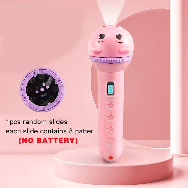 Planet Gates 3 slide blue Flashlight Projector for Kids Baby Sleeping Story Book Torch Lamp Toy Early Education Toy Holiday Christmas Gift Light Up Toy