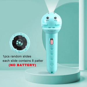 Planet Gates 3 slide blue Flashlight Projector for Kids Baby Sleeping Story Book Torch Lamp Toy Early Education Toy Holiday Christmas Gift Light Up Toy