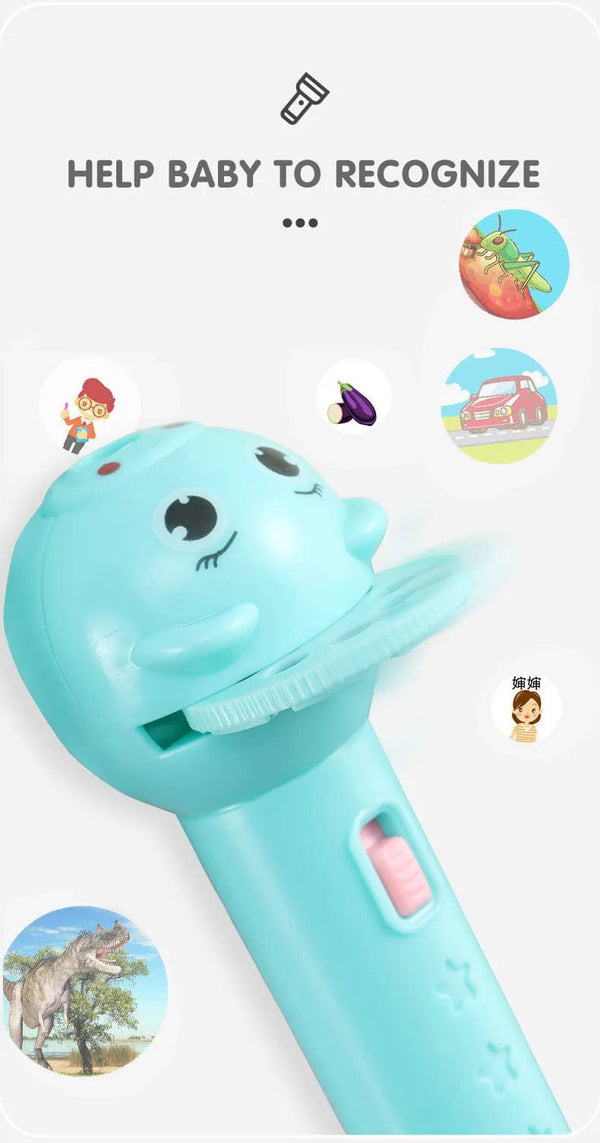 Planet Gates 3 slide blue Flashlight Projector for Kids Baby Sleeping Story Book Torch Lamp Toy Early Education Toy Holiday Christmas Gift Light Up Toy