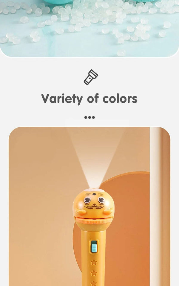 Planet Gates 3 slide blue Flashlight Projector for Kids Baby Sleeping Story Book Torch Lamp Toy Early Education Toy Holiday Christmas Gift Light Up Toy