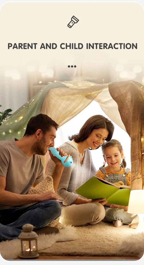 Planet Gates 3 slide blue Flashlight Projector for Kids Baby Sleeping Story Book Torch Lamp Toy Early Education Toy Holiday Christmas Gift Light Up Toy