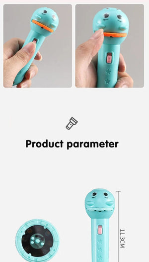 Planet Gates 3 slide blue Flashlight Projector for Kids Baby Sleeping Story Book Torch Lamp Toy Early Education Toy Holiday Christmas Gift Light Up Toy