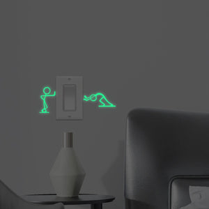 Planet Gates 3"x4"-Luminous 1pc, Luminous Cartoon Switch Sticker 3"x4", Glow In The Dark Kid Sticker Kid Room Decoration Home Decor Removable Decor Wall Decals