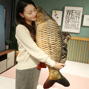 Planet Gates 30-100cm Simulation Funny Fish Plush Toys Stuffed Soft Animal Carp Plush Pillow Creative Sleep Cushion for Kids Girls Xmas Gift
