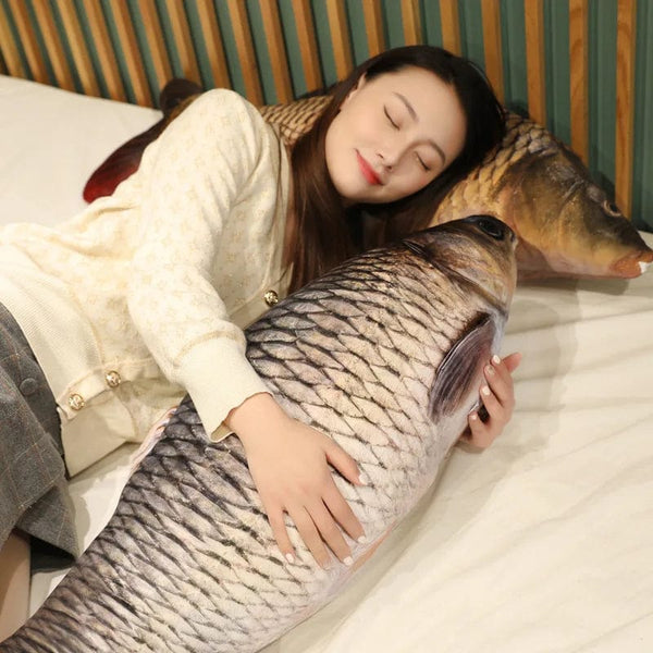 Planet Gates 30-100cm Simulation Funny Fish Plush Toys Stuffed Soft Animal Carp Plush Pillow Creative Sleep Cushion for Kids Girls Xmas Gift
