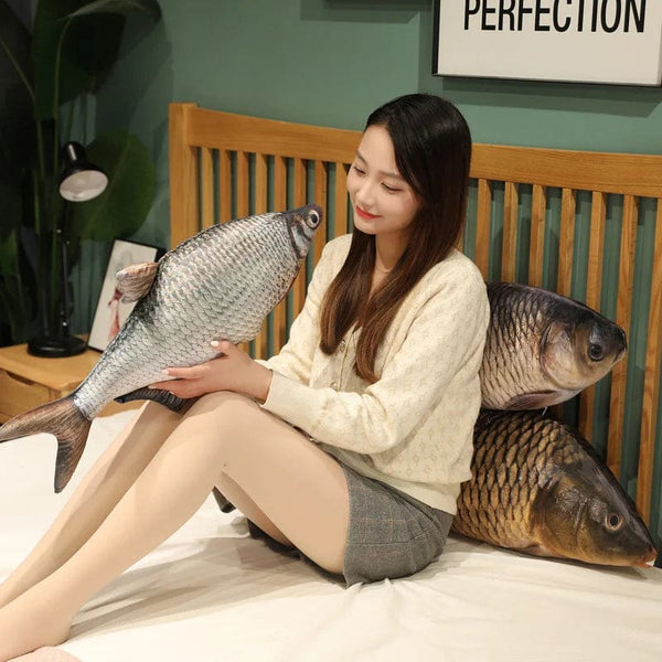 Planet Gates 30-100cm Simulation Funny Fish Plush Toys Stuffed Soft Animal Carp Plush Pillow Creative Sleep Cushion for Kids Girls Xmas Gift