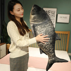 Planet Gates 30-100cm Simulation Funny Fish Plush Toys Stuffed Soft Animal Carp Plush Pillow Creative Sleep Cushion for Kids Girls Xmas Gift