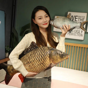 Planet Gates 30-100cm Simulation Funny Fish Plush Toys Stuffed Soft Animal Carp Plush Pillow Creative Sleep Cushion for Kids Girls Xmas Gift