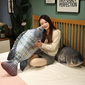 Planet Gates 30-100cm Simulation Funny Fish Plush Toys Stuffed Soft Animal Carp Plush Pillow Creative Sleep Cushion for Kids Girls Xmas Gift