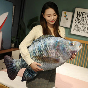 Planet Gates 30-100cm Simulation Funny Fish Plush Toys Stuffed Soft Animal Carp Plush Pillow Creative Sleep Cushion for Kids Girls Xmas Gift
