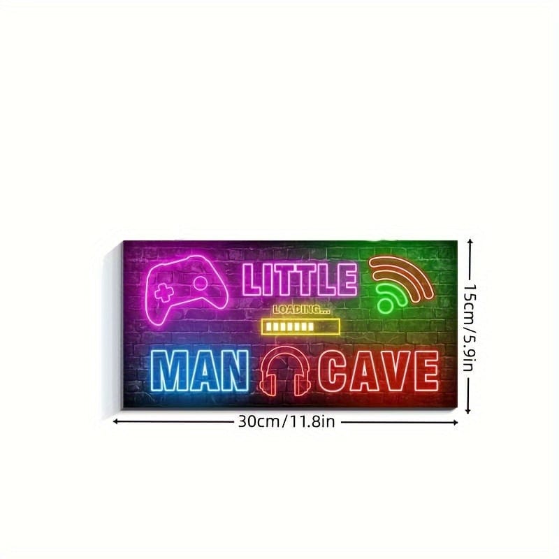 Planet Gates 30*15/11.8*5.9in 1pc (30*15cm/11.8*5.9in) Electronic Game Room Sign, Youth Decorative Game Wall Art Neon Light Color Game Room Decoration Game Sign - Youth Room Decoration Hanging Decoration