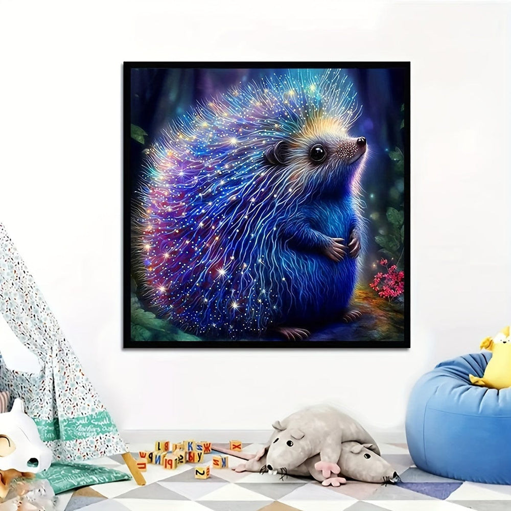 Planet Gates 30*30cm 1 set, Glowing Hedgehog 5D Diamond Painting Kit for Adults - DIY Embroidery Craft for Home Wall Decor - Full Drill Diamonds - Perfect for Beginners
