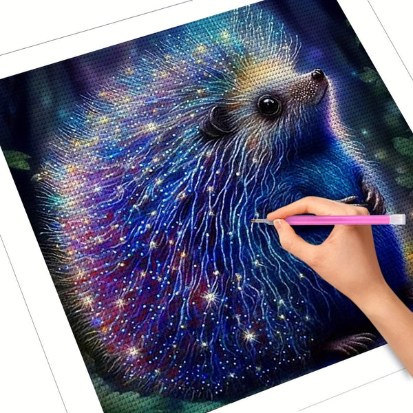 Planet Gates 30*30cm 1 set, Glowing Hedgehog 5D Diamond Painting Kit for Adults - DIY Embroidery Craft for Home Wall Decor - Full Drill Diamonds - Perfect for Beginners