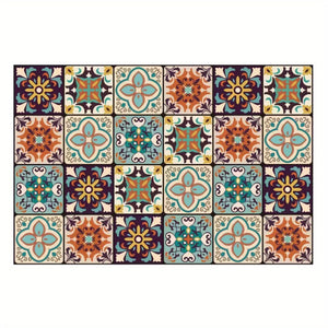 Planet Gates 30*40cm / Chengnan colored bricks 1pc, Quick Dry Coffee Mat, Coffee Bar Accessories, Non-slip Floral Boho Kitchen Counter Absorbent Plate Drying Mat, Microfiber Suitable For Coffee Maker, Coffee Pot, Super Absorbent Mat, Good Cleaning