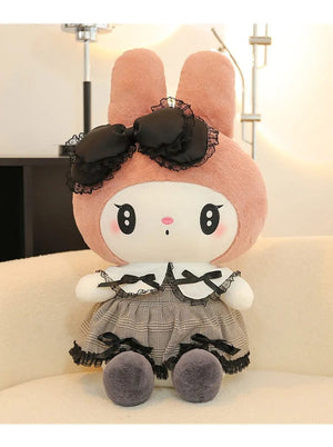 Planet Gates 30/40cm New Sanrio Dark Gothic Melody Plush Toy Dolls Children's Birthday Gift Plushies Kuromi Doll Pillow Gifts for Kids