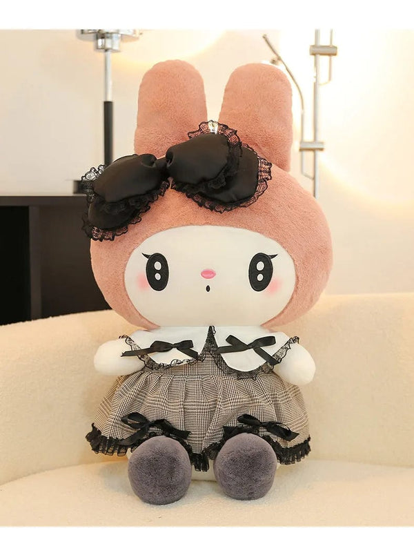 Planet Gates 30/40cm New Sanrio Dark Gothic Melody Plush Toy Dolls Children's Birthday Gift Plushies Kuromi Doll Pillow Gifts for Kids