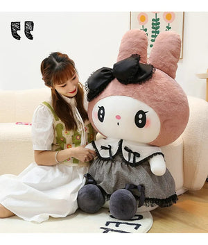 Planet Gates 30/40cm New Sanrio Dark Gothic Melody Plush Toy Dolls Children's Birthday Gift Plushies Kuromi Doll Pillow Gifts for Kids