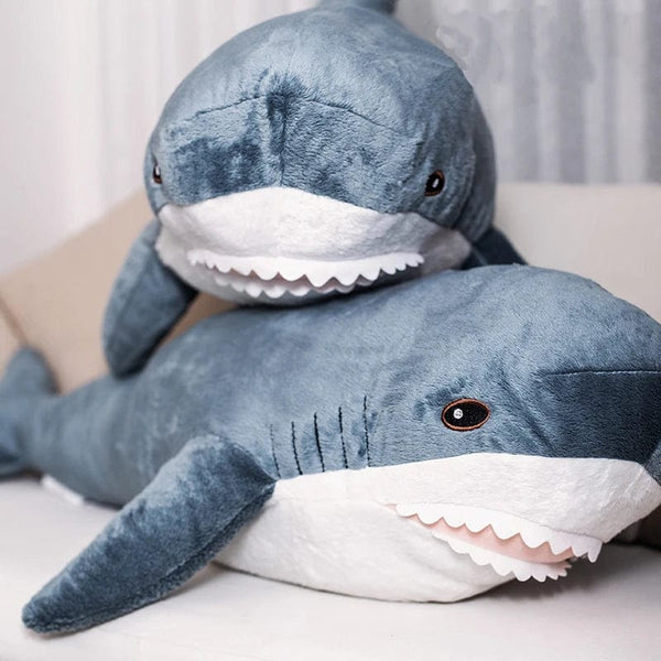Planet Gates 30/45/60/80CM Popular Shark Plush Toys Simulation Shark Dolls Stuffed Soft Animal Reading Pillow Cushion for Baby Kids