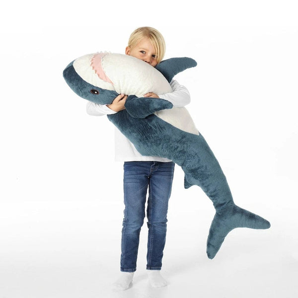 Planet Gates 30/45/60/80CM Popular Shark Plush Toys Simulation Shark Dolls Stuffed Soft Animal Reading Pillow Cushion for Baby Kids